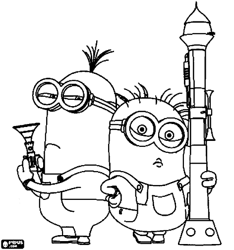 Minionki kolorowanki